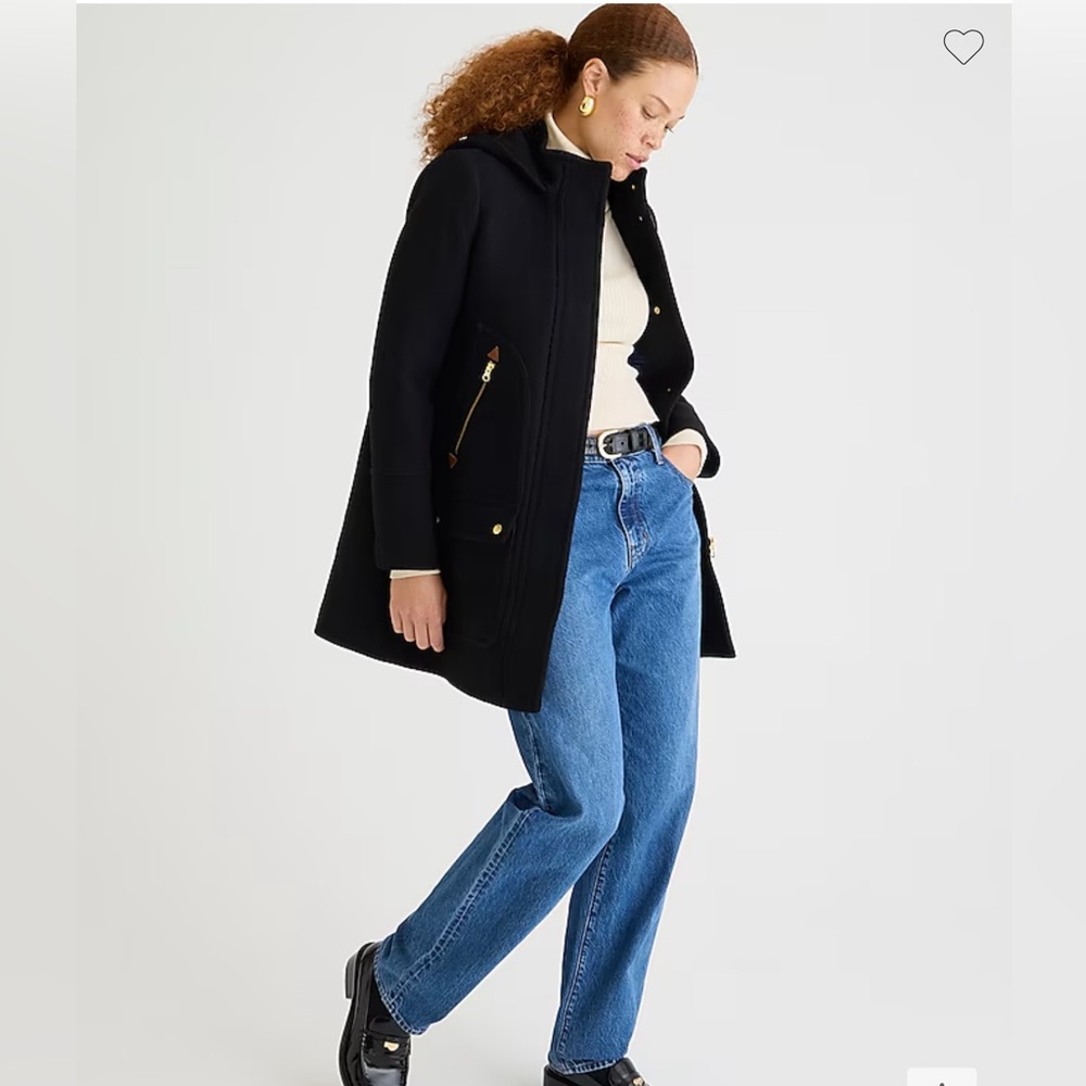 Black J.Crew chateau parka coat worn once